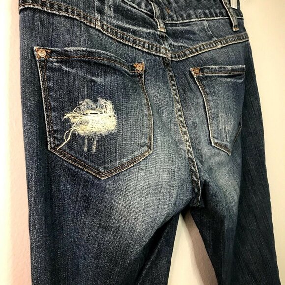 Free People‎ Skinny Jeans Size 26 Blue Denim Distressed - Picture 7 of 7